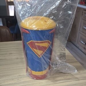 AMC Movie Theatre Superman Cup With Topper Brand New